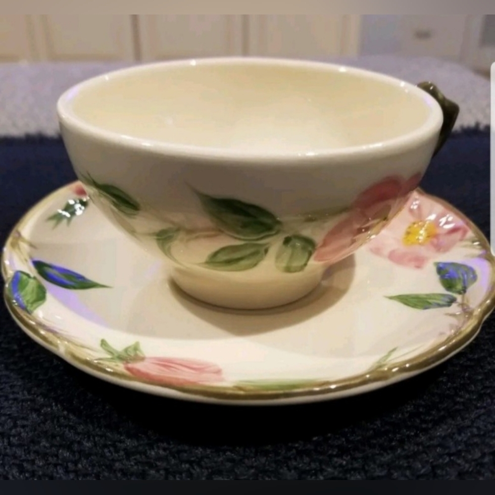 VINTAGE Desert Rose FRANCISCAN Tea Cup And Saucer